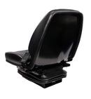Sedile 450 in sky nero con molleggio meccanico e cintura