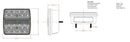 Fanale posteriore dx a LED 12V dimensioni 105,2x42x99,2mm