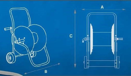 Avvolgitubo professionale giardino per tubi 85m