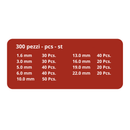 Assortimento anelli seeger 300 pezzi da 1,6mm a 22mm