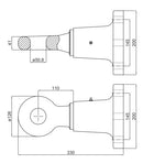 Occhione flangiato non omologato 38t