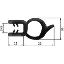 Guarnizione per lamiera o ABS con aggancio da 3mm a 5mm (20 mt)