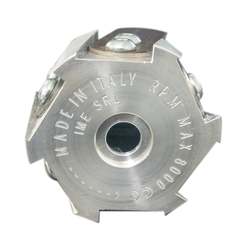 Testina per decespugliatore tipo zappetta con 6 lame in acciaio