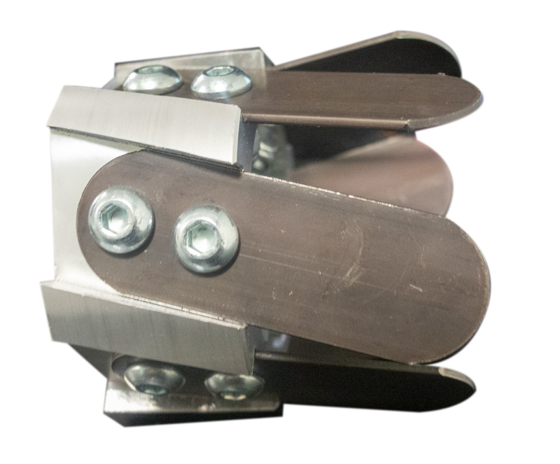 Testina per decespugliatore tipo zappetta con 6 lame in acciaio