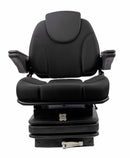 Sedile Activo Standard in tessuto nero con molleggio meccanico e braccioli