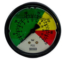 MANOMETRO ISOMETRICO IN ABS Ø 63MM, SCALA 0/25 BAR, ATTACCO POSTERIORE R 1/4"