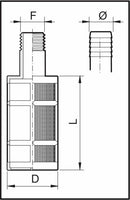 FILTRO DI FONDO 1"M RETE 32 MESH