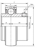 Cuscinetto Ama UC 209 smart albero diametro 45 mm metrico M8