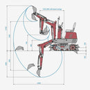 Escavatore Ama EAG100T con motore a benzina da 306cc