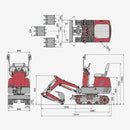 Escavatore Ama EAG100T con motore a benzina da 306cc