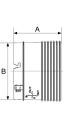 Estensione sfilabile per cuffie Ø215,lunghezza 320mm confezione da 2 pezzi