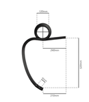 Molla sinsitra alta per coltivatore 25x25mm