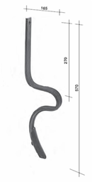 Molla rompitraccia con vomere 32x10mm