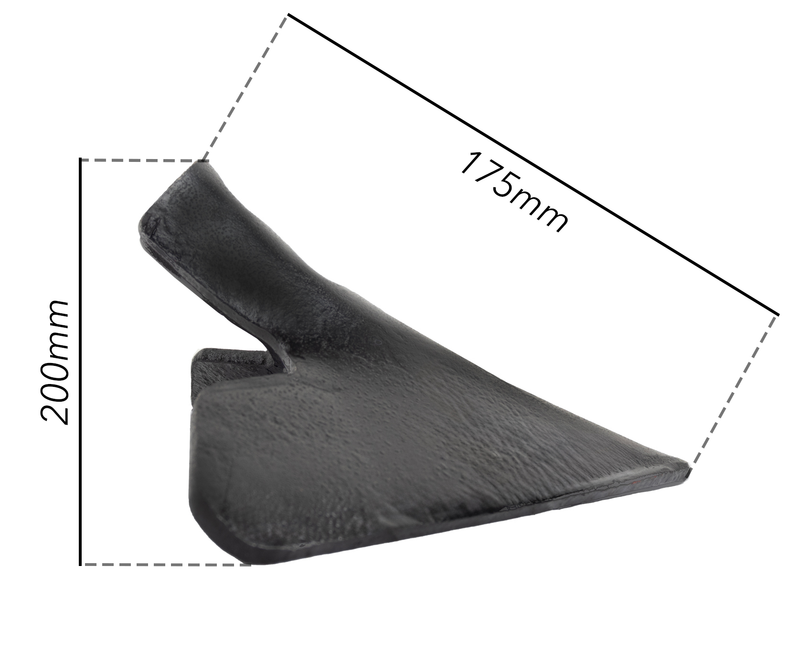 Vomere a lancia 2 fori 200x6mm adattabile a Siderman