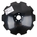 Disco frangizolle dentato base piana Ø 610mm sp.6mm con fori svasati