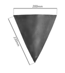 Vomerina a saldare in acciaio stampato larghezza 200mm e lato obliquo 230mm