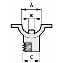 Morsetto a fascetta maschio 1/2" confezione da 3 pezzi