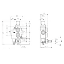 Distributore Walvoil SD4 a 1 leva doppio effetto con tacca in posizione - 40L