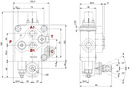 Distributore Walvoil modello SD5 a 1 leva doppio effetto rotativo - 40L