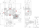 Distributore Walvoil modello SD11 a 1 leva doppio effetto rotativo - 70L