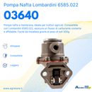 Pompa nafta a membrana adattabile Lombardini 6585.022
