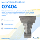 Mazza trincia lunghezza 95mm larghezza 85mm