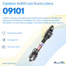 Cardano con ruota libera 4x800