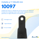 Coltello a Y 130x40mm Foro Ø 16,5mm confezione da 3 pezzi