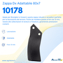 Zappa DX Breviglieri, Howard 80x7 Foro 13 confezione da 10 pezzi