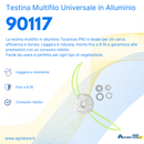 Testina multifilo per decespugliatore in alluminio Tarantola PRO