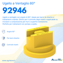 Ugello a ventaglio con angolo ad 80° EF08002 confezione da 15 pezzi