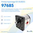 Pompa ad ingranaggi gruppo 3 33,80 CC sx