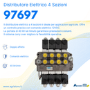 Distributore elettrico 4 sezioni 3/8 BASIC