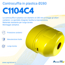 Controcuffia in plastica con 1 sportello Ø280 confezione da 2 pezzi