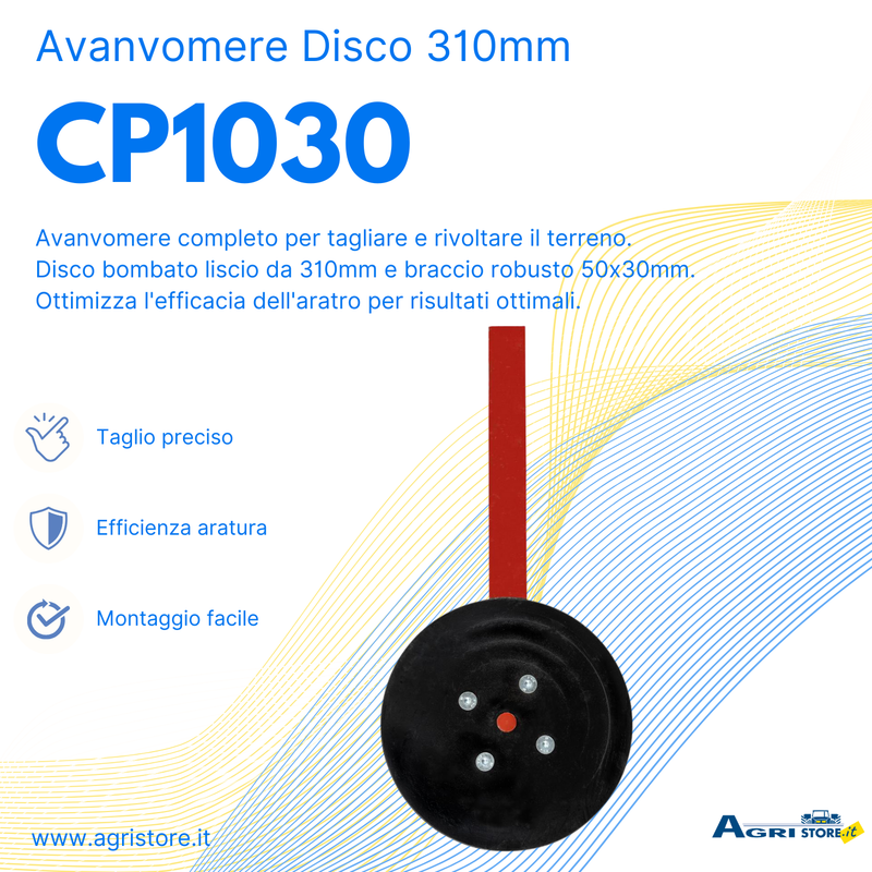 Avanvomere completo con disco 310mm e braccio 500x300mm