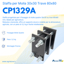 Staffa completa per molla 30x30 trave 80x80