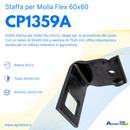 Staffa per molla flex 45x12 bilama 60x60-70x8