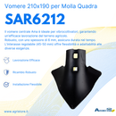 Vomere 210x190 centrale per molla quadra confezione da 5 pezzi