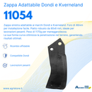 Zappa SX 80x8mm Foro Ø 46mm Dondi, Kverneland confezione da 5 pezzi