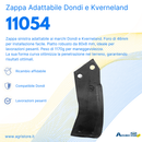 Zappa SX 80x8mm Foro Ø 46mm Dondi, Kverneland confezione da 5 pezzi