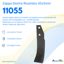 Zappa DX 45x5mm Foro Ø 42mm Goldoni confezione da 3 pezzi