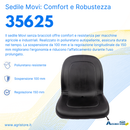 Sedile garden serie Movi senza braccioli