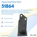 Zappa dx piatto 50x6 e foro 10,5mm adattabile