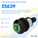 Interruttore a pulsante Pneutron Verde