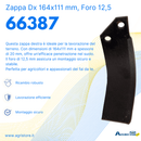 Zappa dx L 164,H 111,s 20,foro 12,5