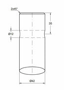 Punta forata per caricamento frontale ø 42 lunghezza 1400mm