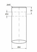 Punta forata per caricamento frontale ø 42mm lunghezza 980mm