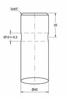 Punta forata per caricamento frontale ø 40x1400mm