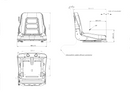 Sedile in ecopelle con guide pesanti e microswitch Ama