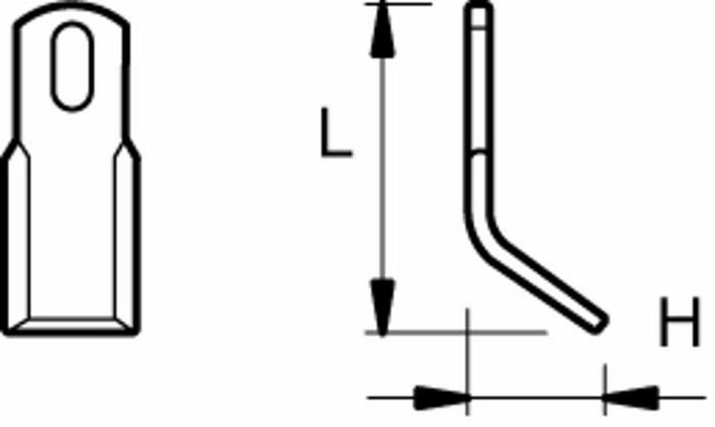 Coltello trincia a Y lunghezza 82mm adattabile Noremat 103006 Confezione da 2pz (5)